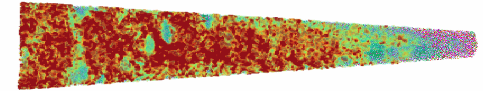 Volume map of a reconstructed APT needle